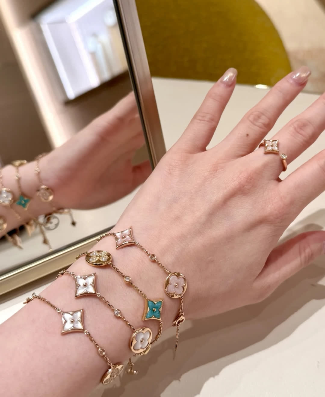 Louis Vuitton Gold Flower Bracelet